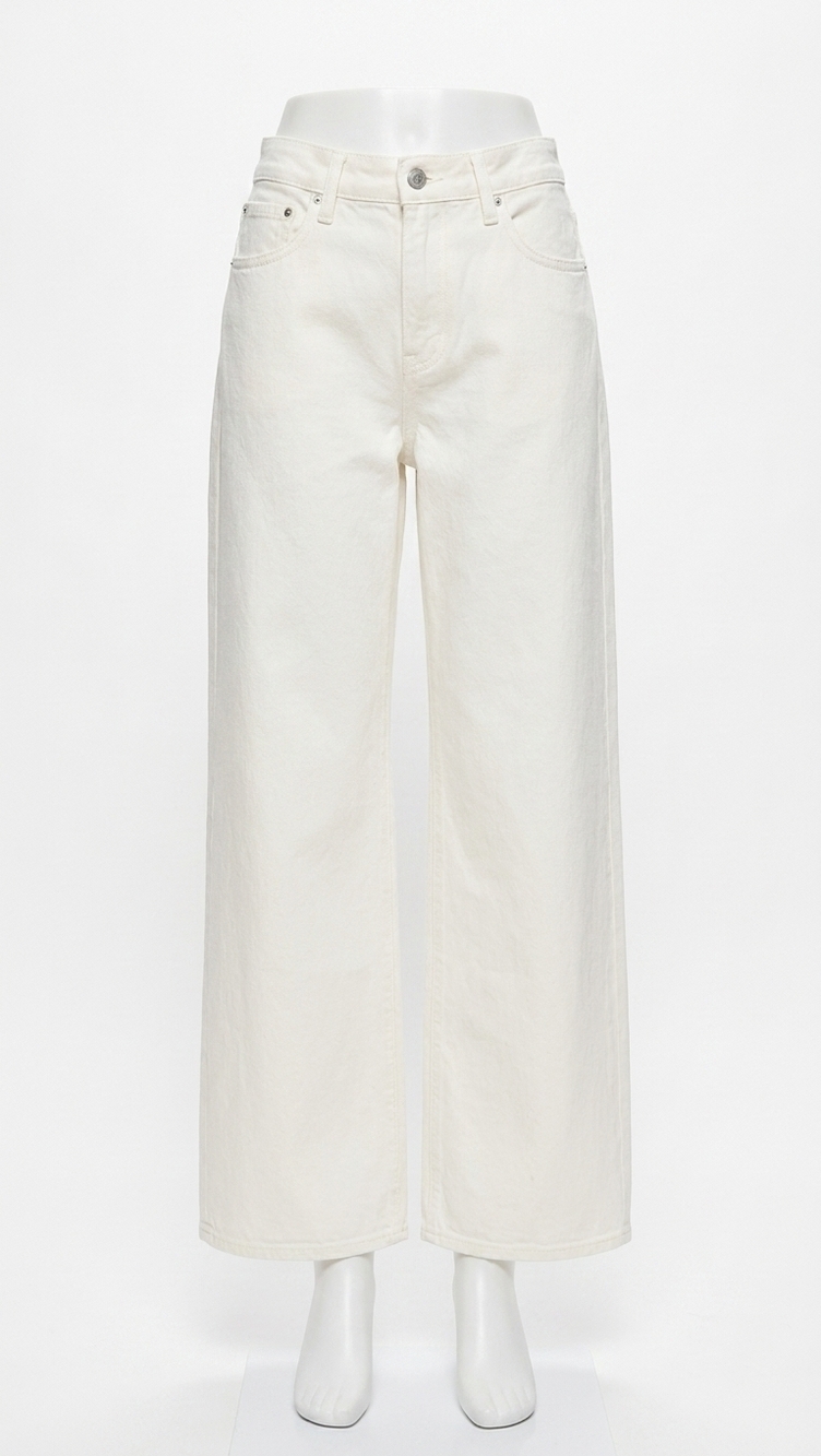 NEW MOUSSY tribeca super wide pants in white